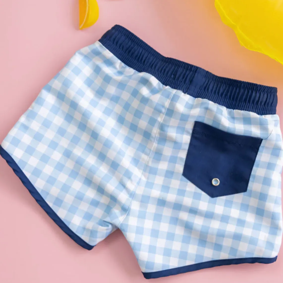 jude boardshorts in blue gingham