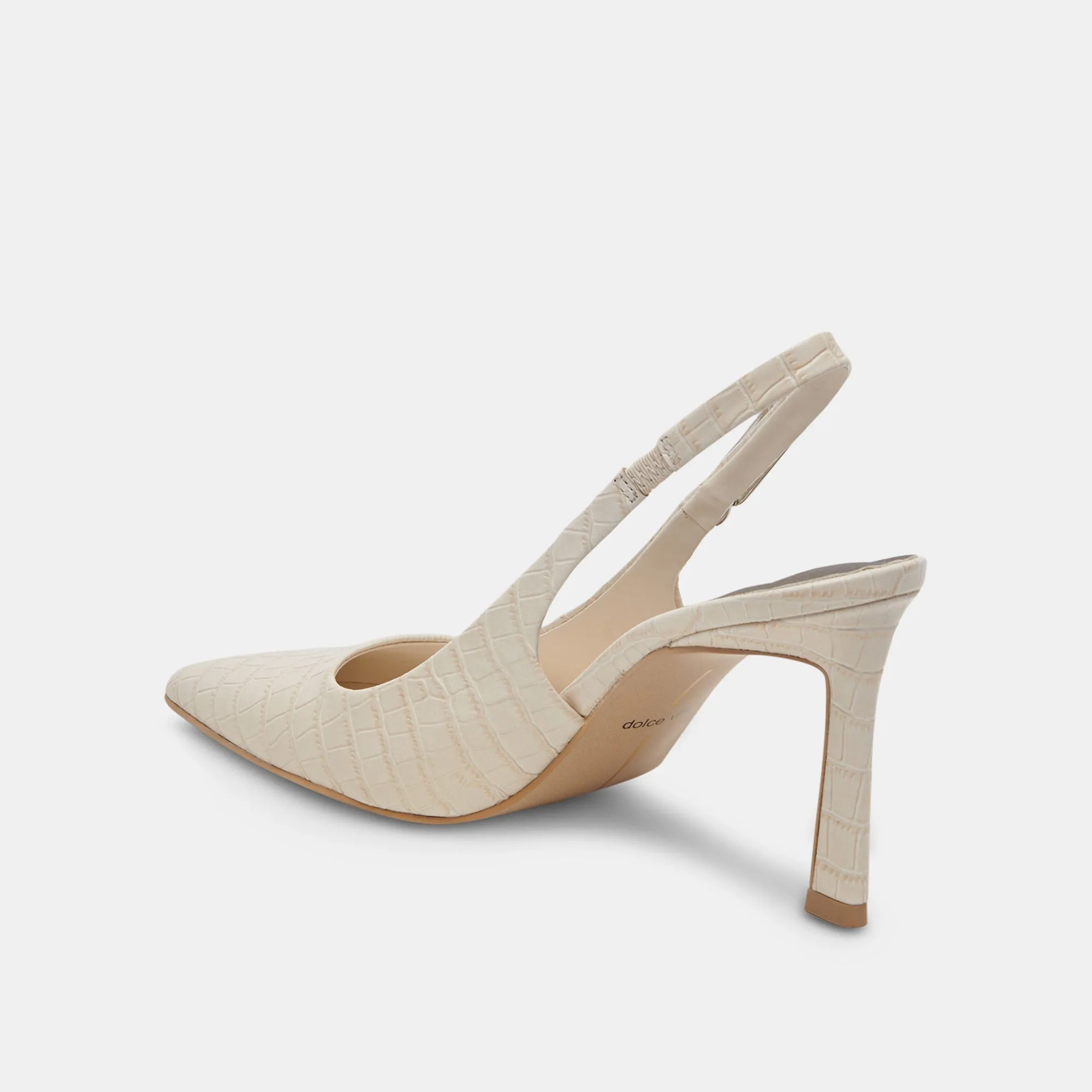 KRISTA HEELS SAND EMBOSSED LEATHER - re:vita