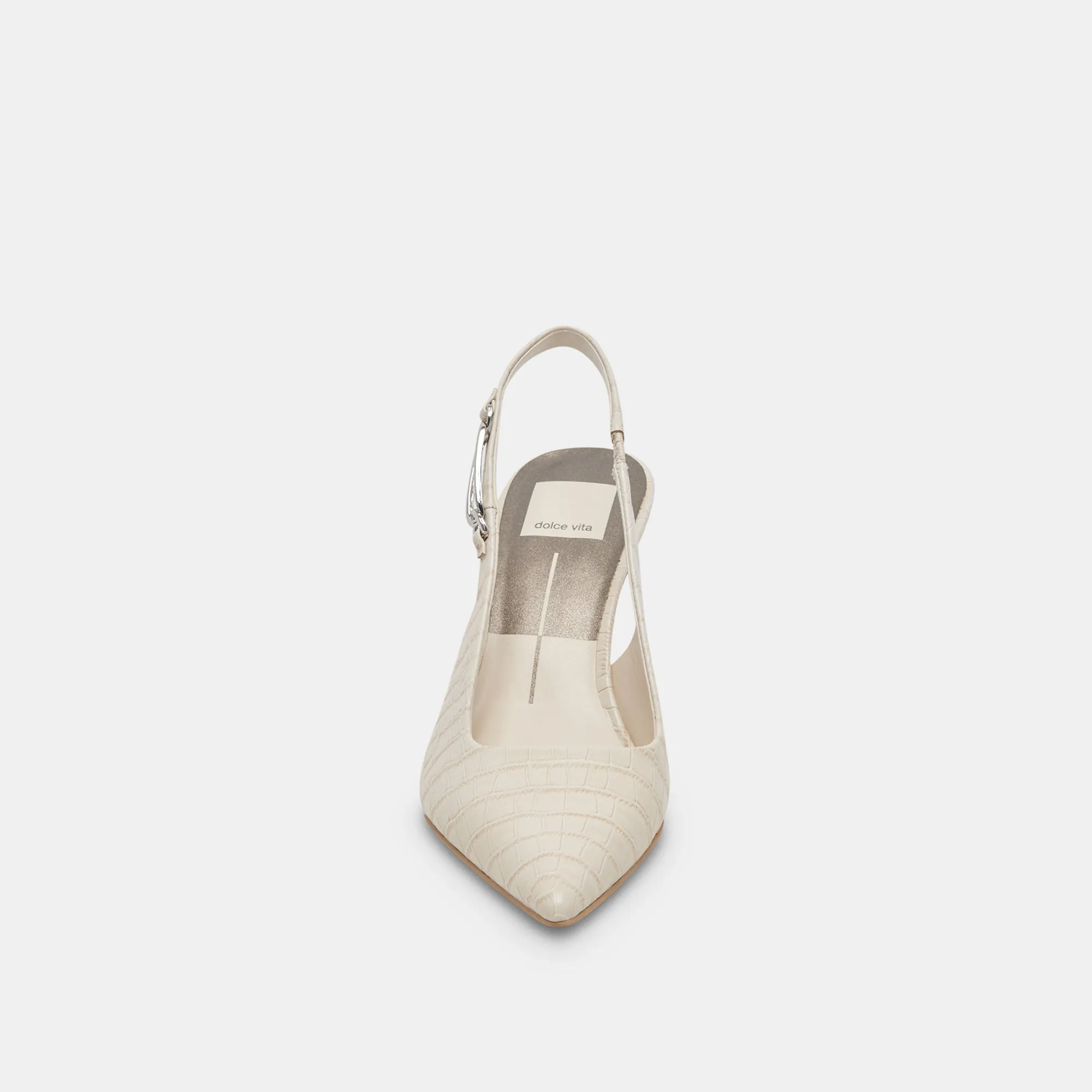 KRISTA HEELS SAND EMBOSSED LEATHER - re:vita