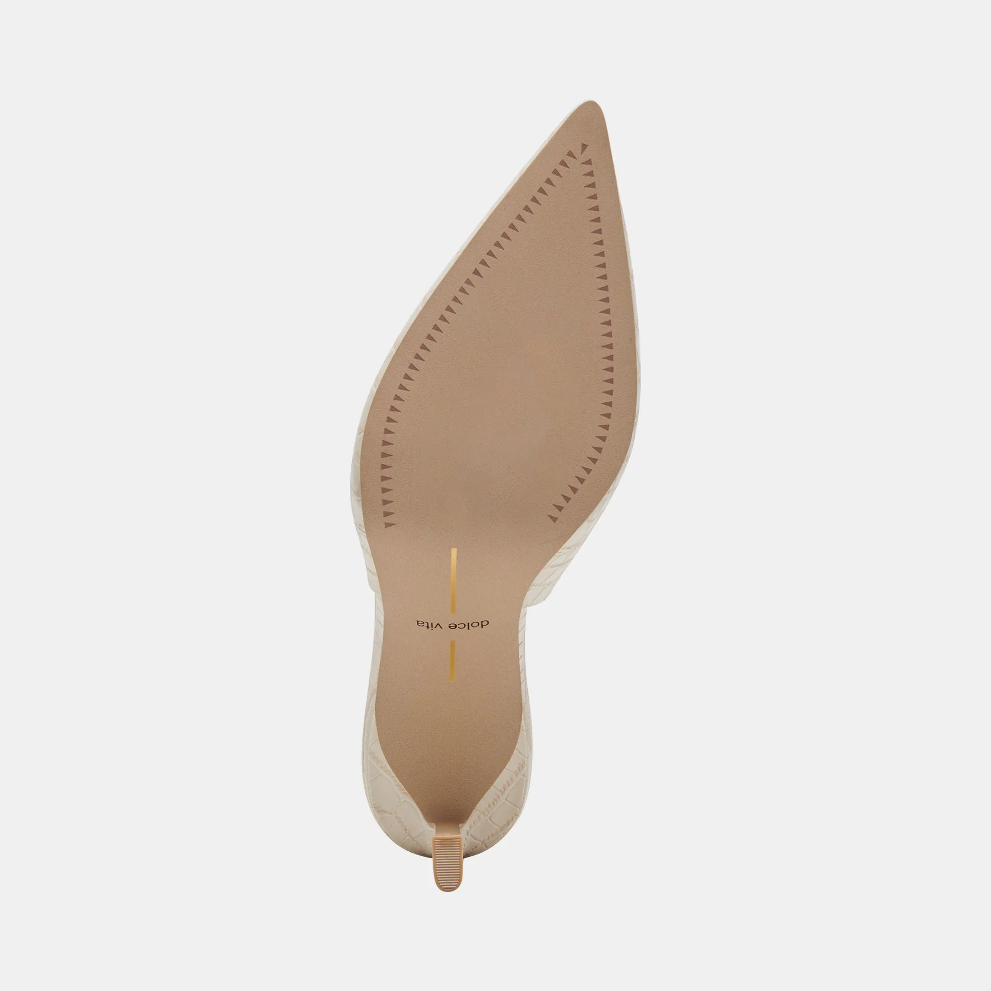 KRISTA HEELS SAND EMBOSSED LEATHER - re:vita