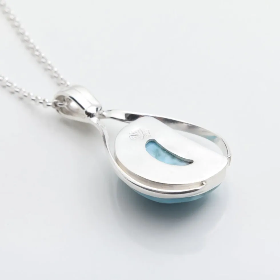 Larimar Moon Pendant Bella