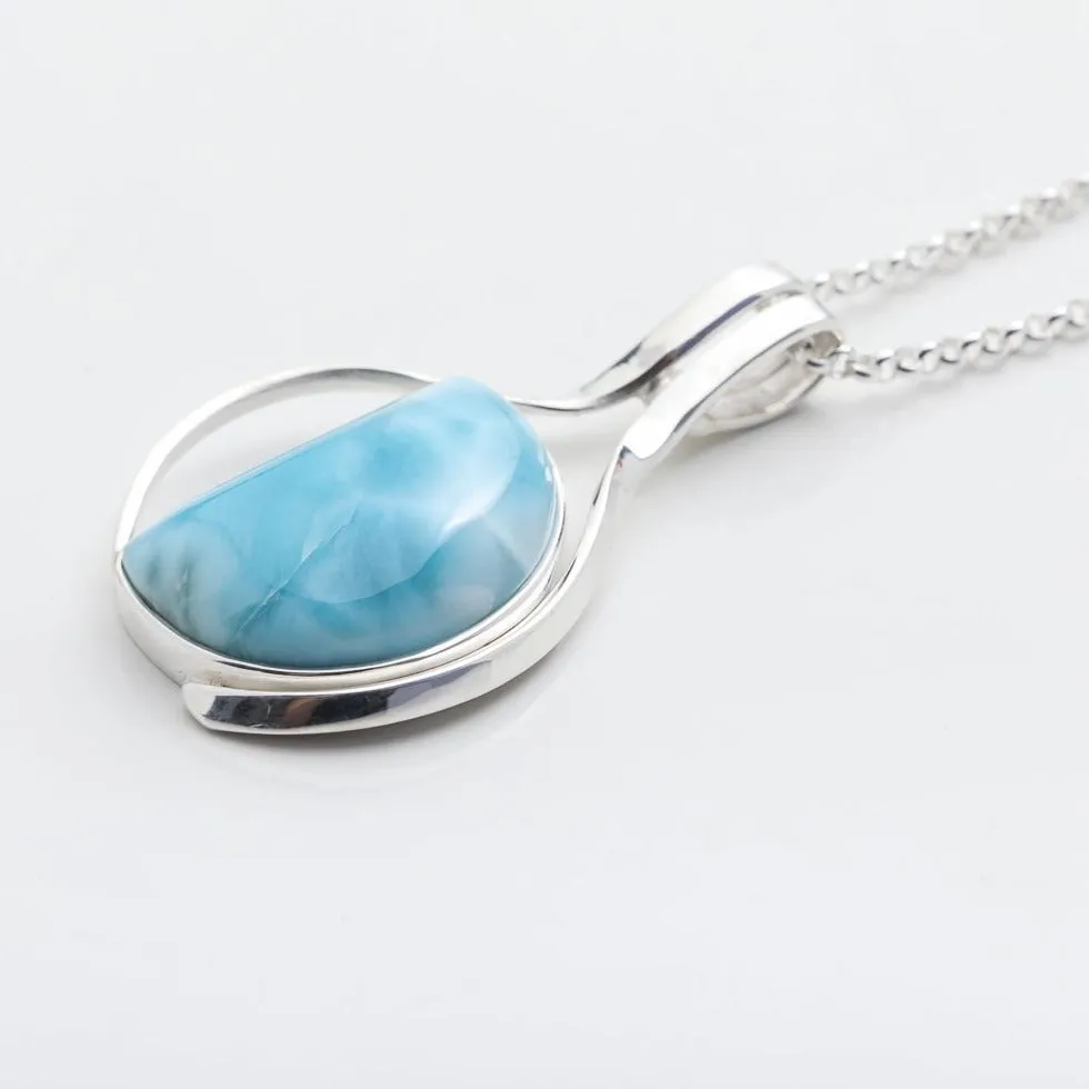 Larimar Moon Pendant Bella