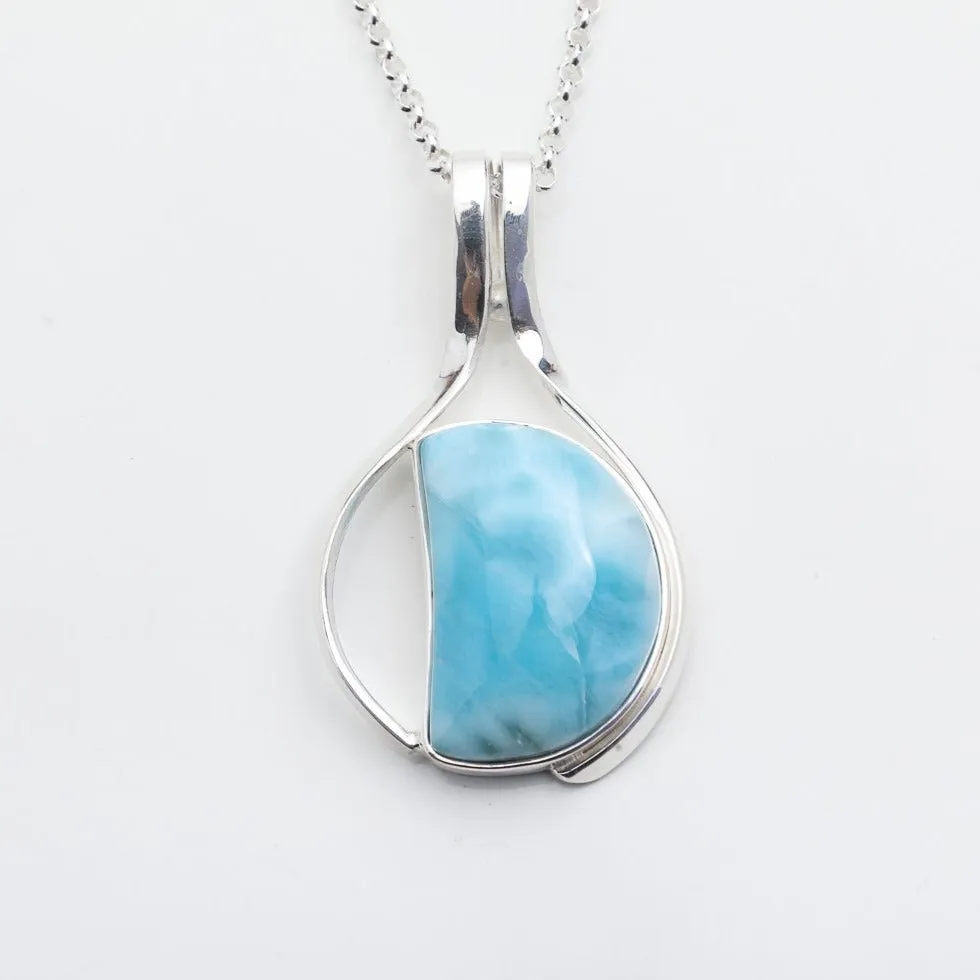 Larimar Moon Pendant Bella