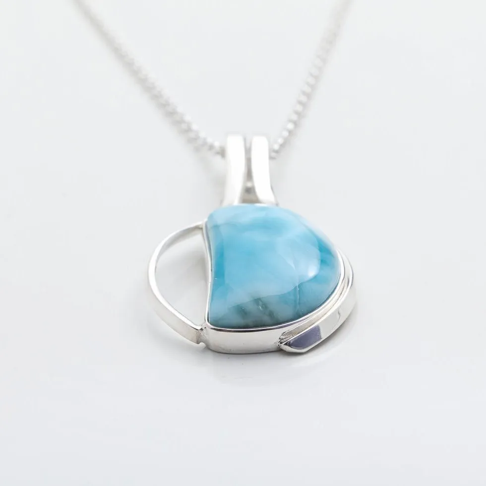 Larimar Moon Pendant Bella