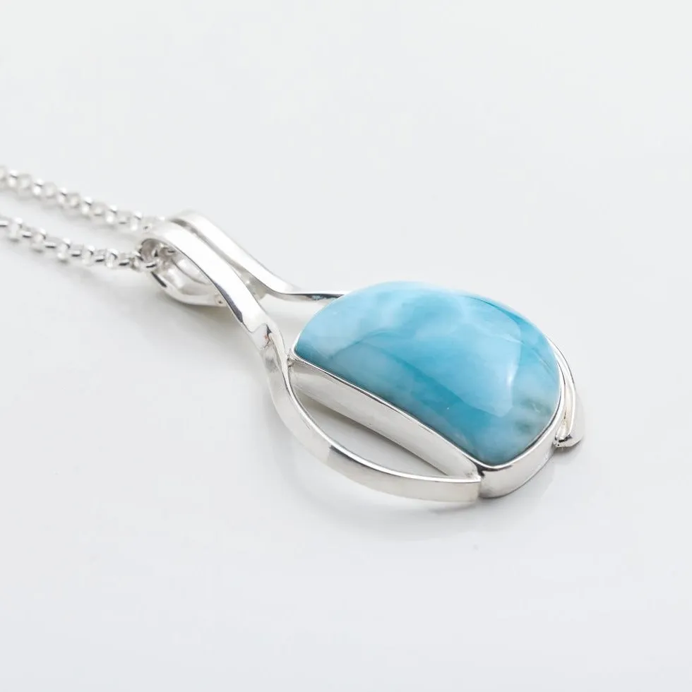 Larimar Moon Pendant Bella