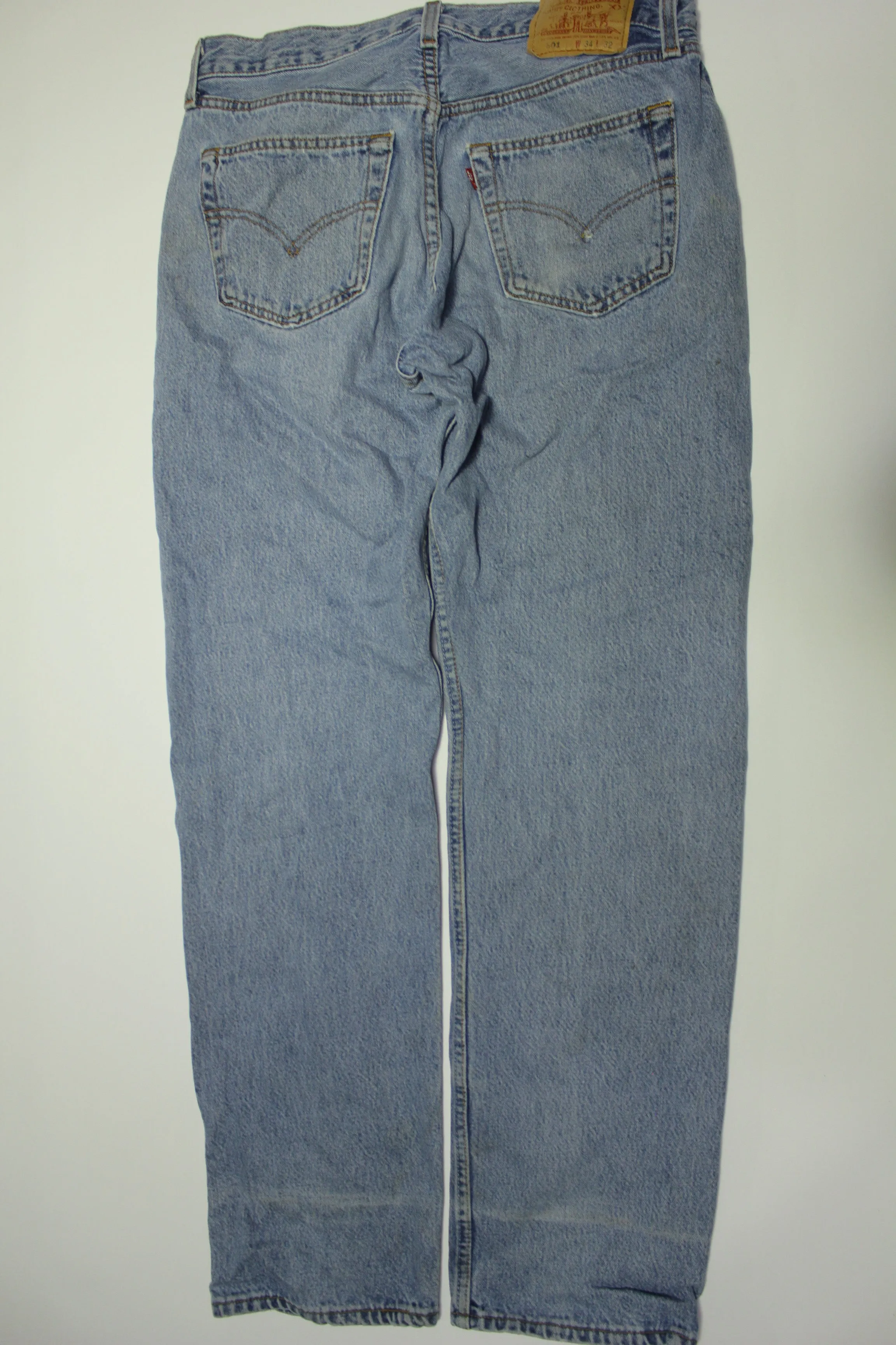 Levis 501 Button Fly Vintage 90's Denim Grunge Punk Blue Jeans