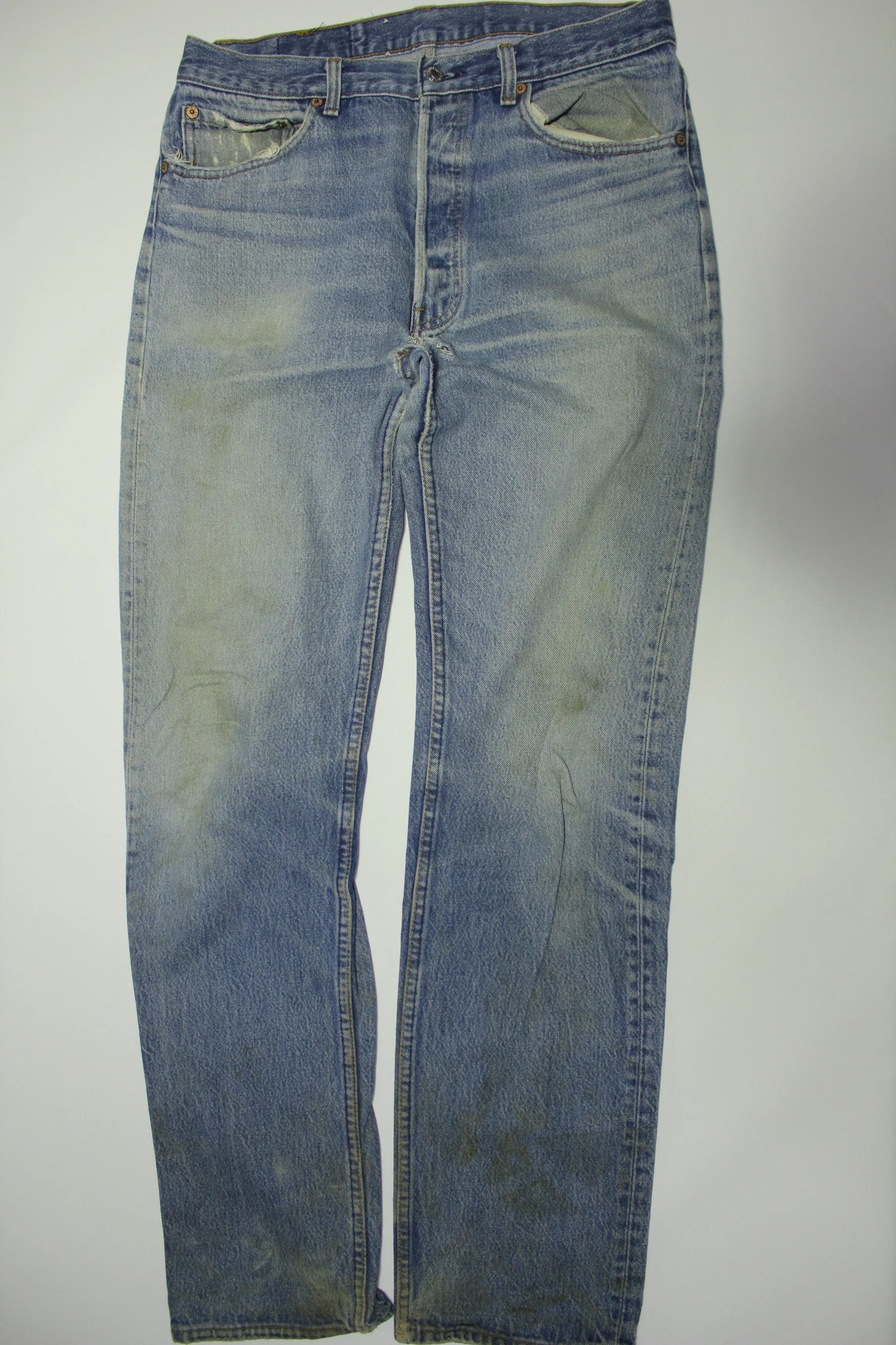 Levis 501xx Red Tab Vintage 80s Button Fly Denim Grunge Rocker Jeans