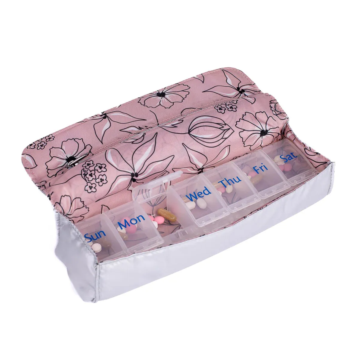 LUG Choo Choo XL Pill Organizer in Metallic Silver