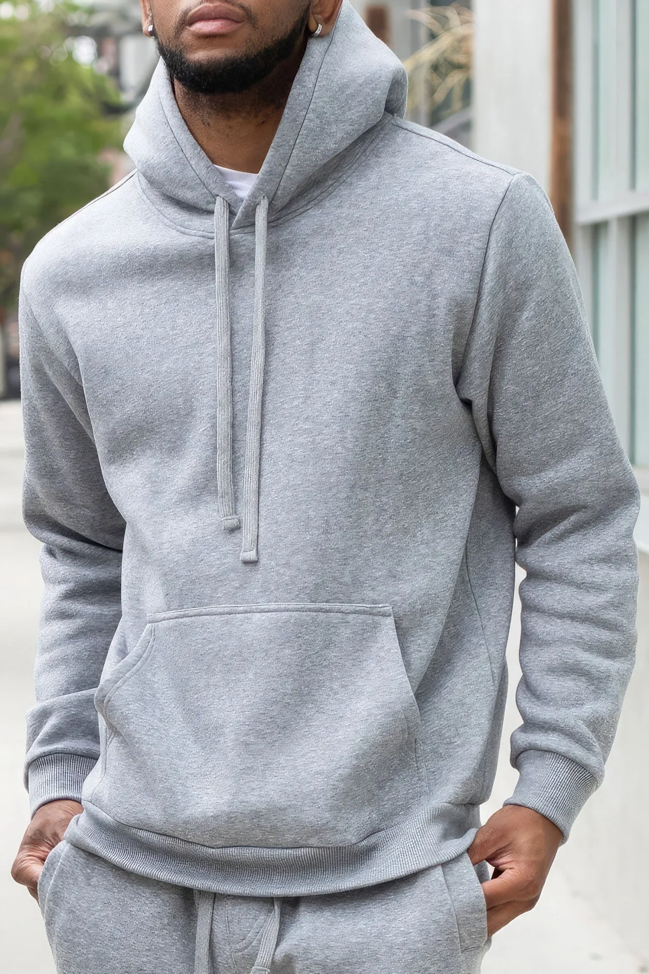 Men's Fleece Pullover Kangaroo Pocket Hoodie