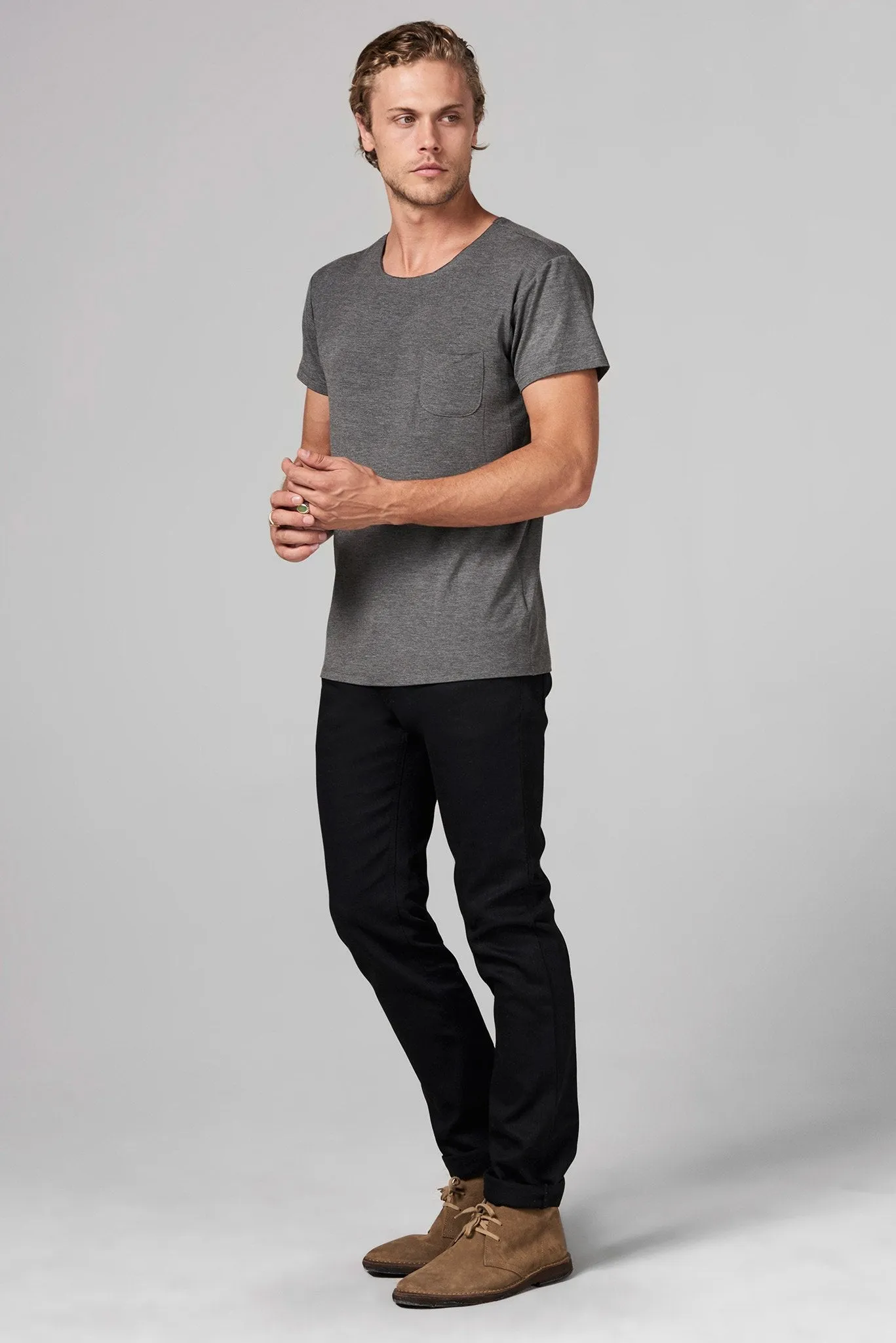 Men's Modal Pocket Sailor Crew Neck Tee