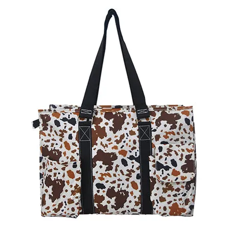 Mocha Cow NGIL Zippered Caddy Large Organizer Tote Bag