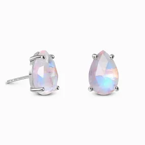 Moonstone Earrings - Bright Drop Studs