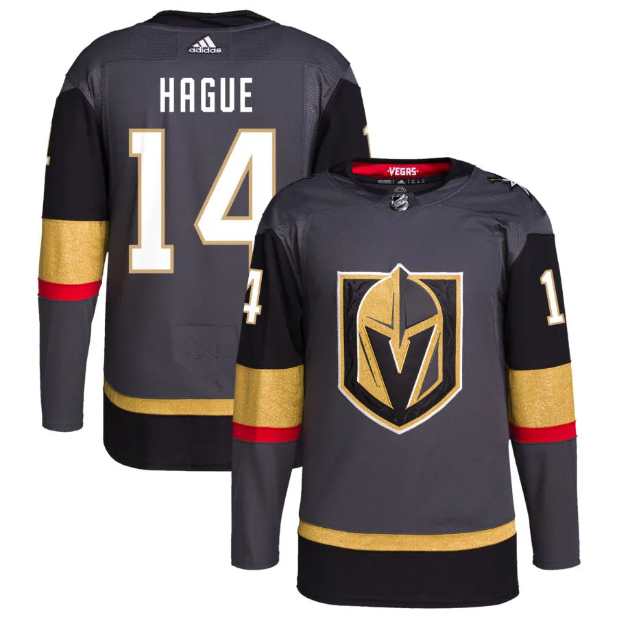 Nicolas Hague Vegas Golden Knights adidas Alternate Authentic Pro Jersey - Gray