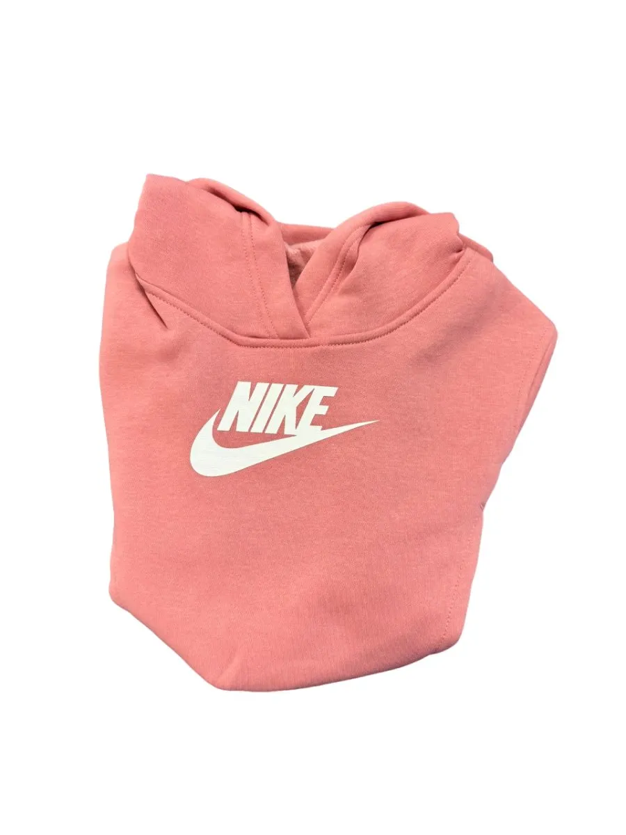 NIKE JUNIOR SPORTSWEAR CLUB PINK CROP HOODIE