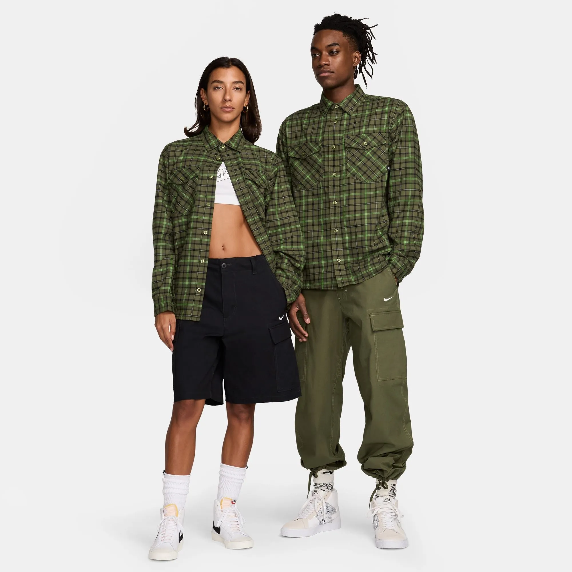 Nike SB Flannel Shirt Medium Olive/Cargo Khaki