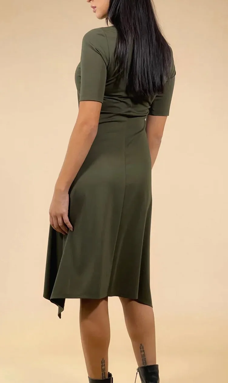 PA5179 Olive Green Sense Dress