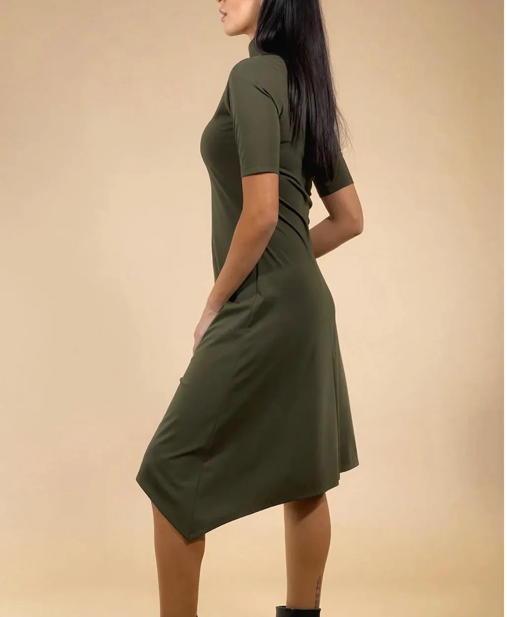 PA5179 Olive Green Sense Dress