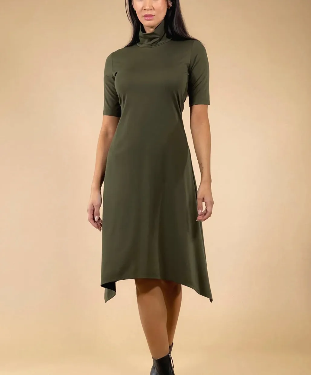 PA5179 Olive Green Sense Dress