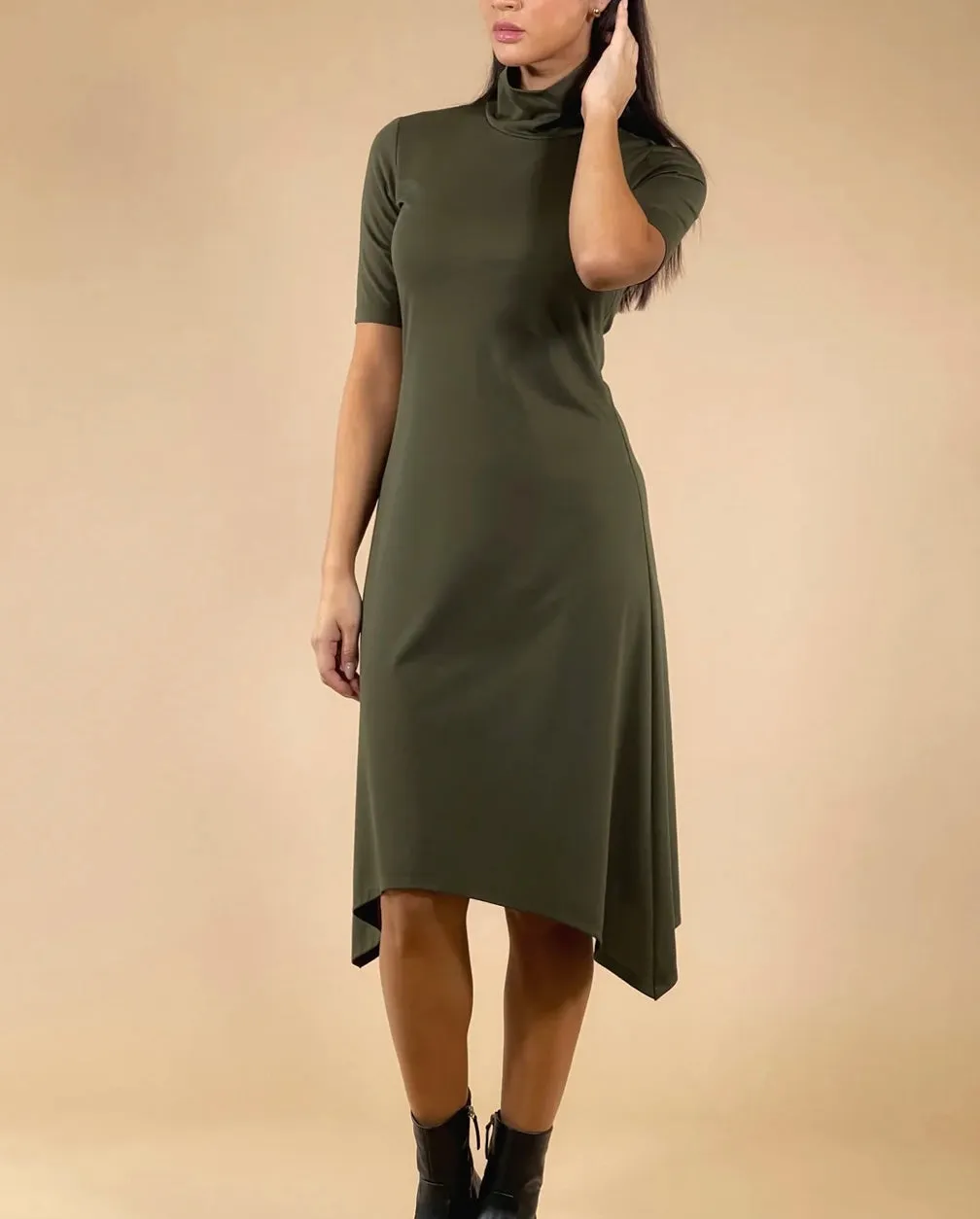 PA5179 Olive Green Sense Dress