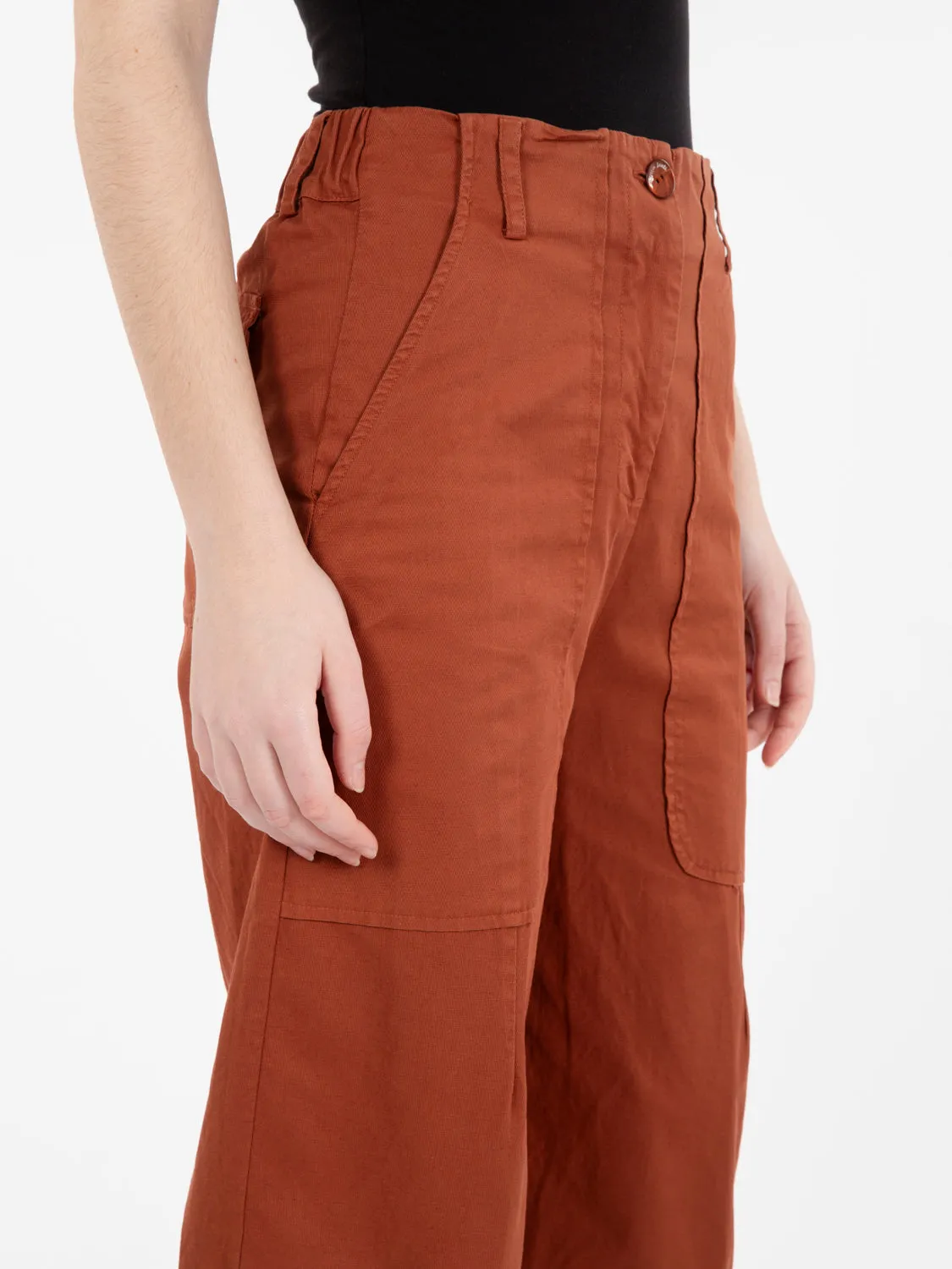 Pantaloni crop sequoia