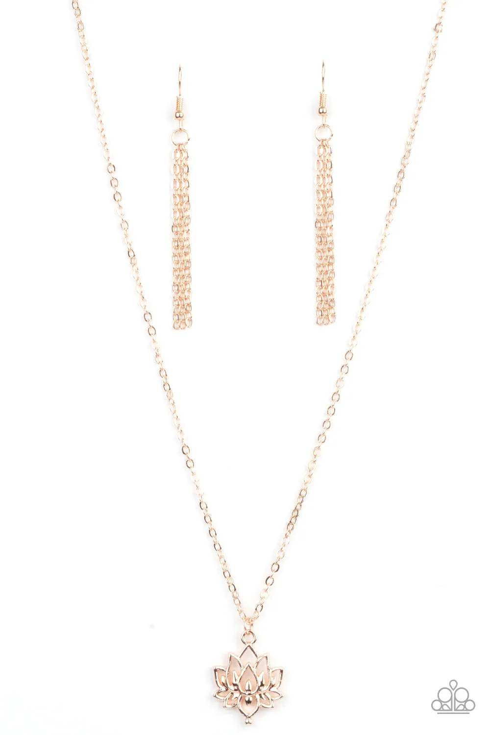 Paparazzi Necklace ~ Lotus Retreat - Rose Gold