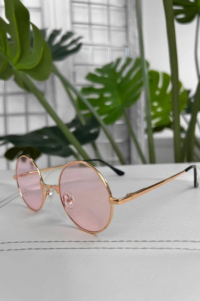 Perfect Round Thin Metal Frame Sunglasses