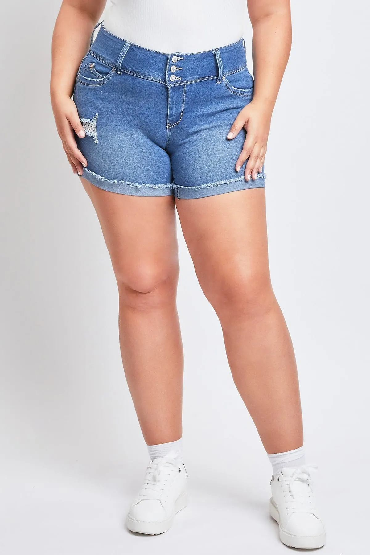 Plus Size Women's WannaBettaButt Mid Rise Shorts