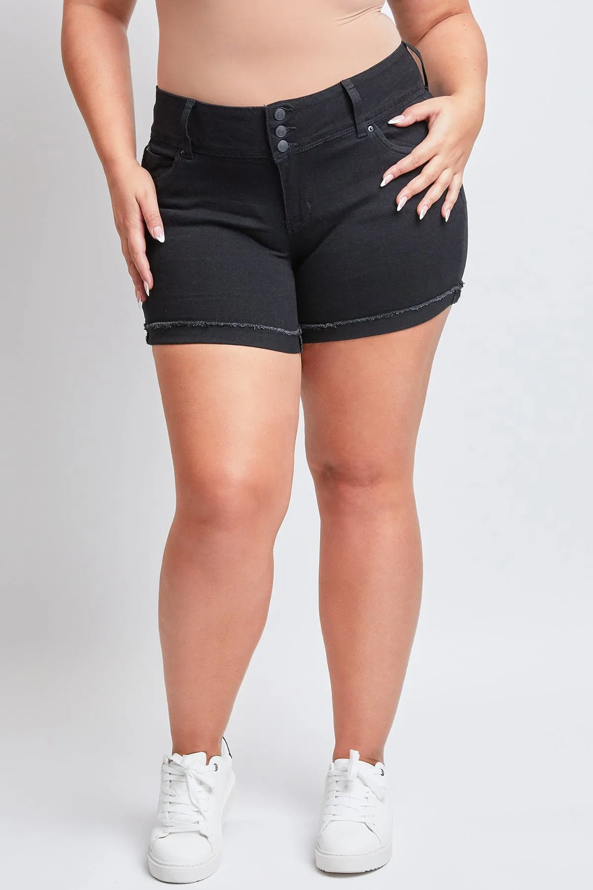 Plus Size Women's WannaBettaButt Mid Rise Shorts