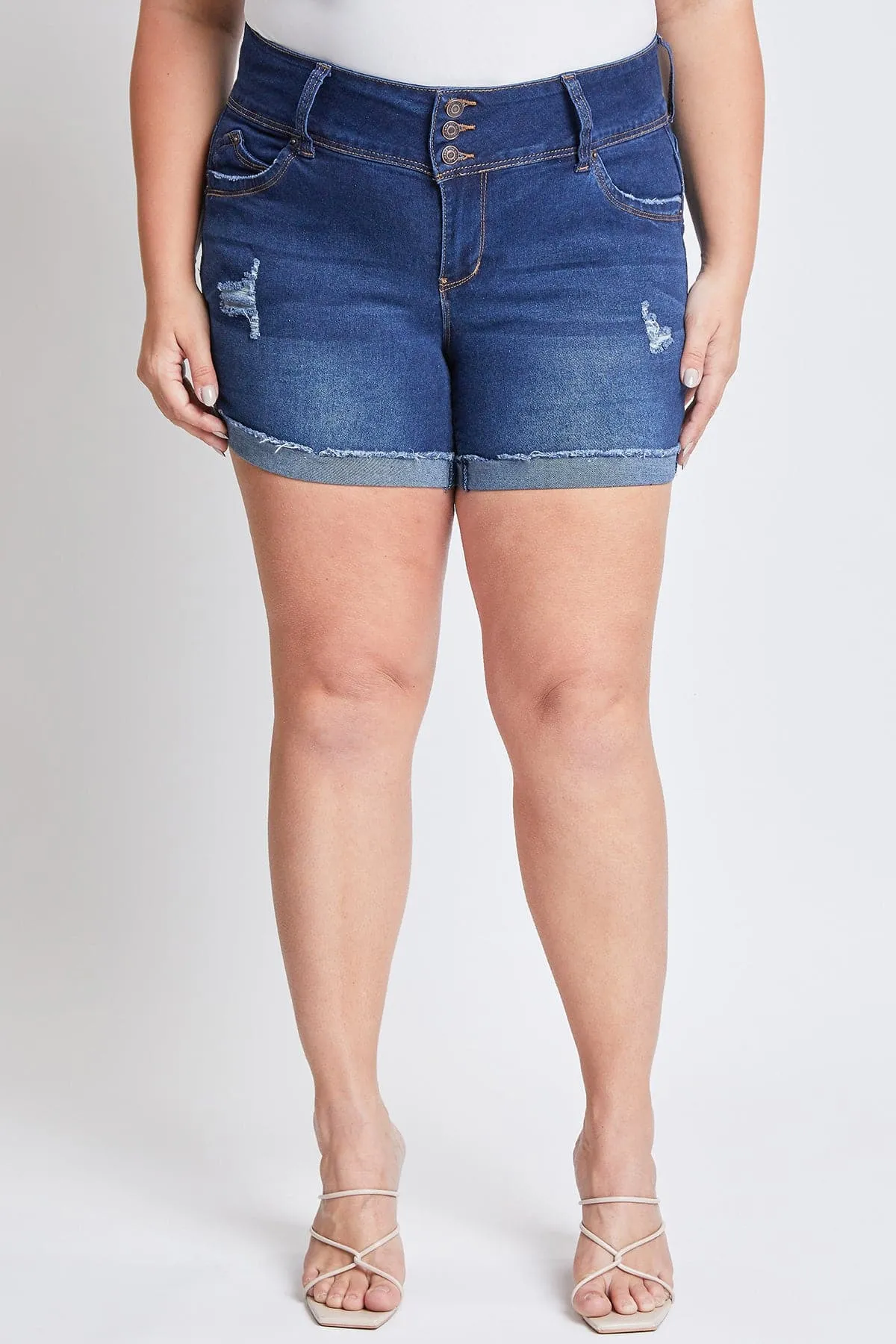 Plus Size Women's WannaBettaButt Mid Rise Shorts