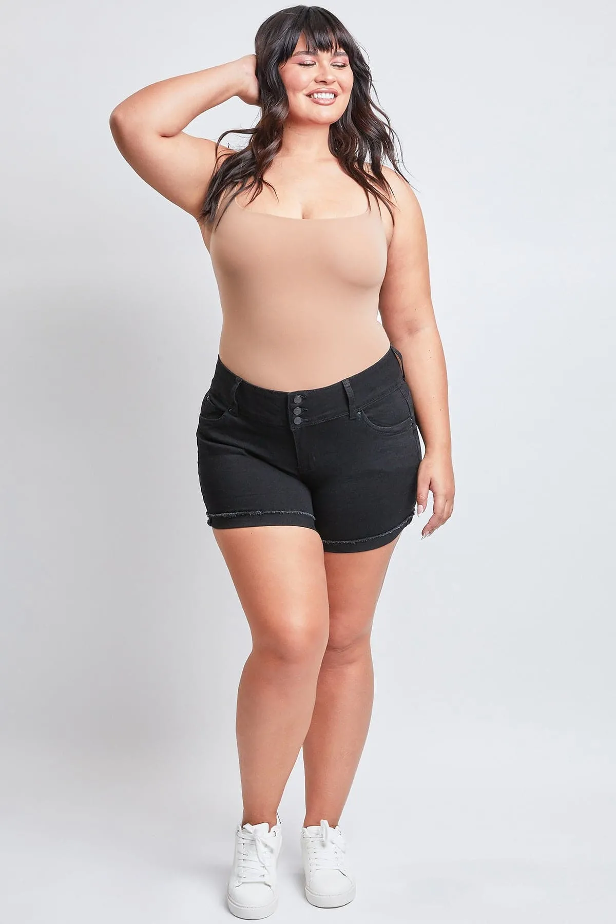 Plus Size Women's WannaBettaButt Mid Rise Shorts