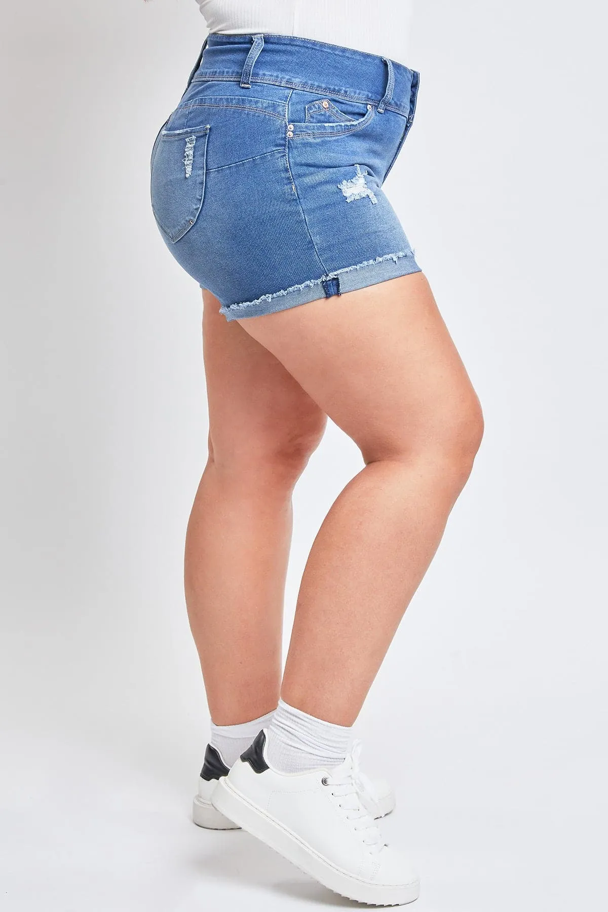 Plus Size Women's WannaBettaButt Mid Rise Shorts