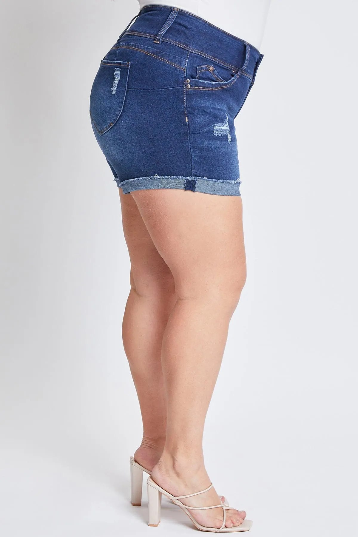 Plus Size Women's WannaBettaButt Mid Rise Shorts