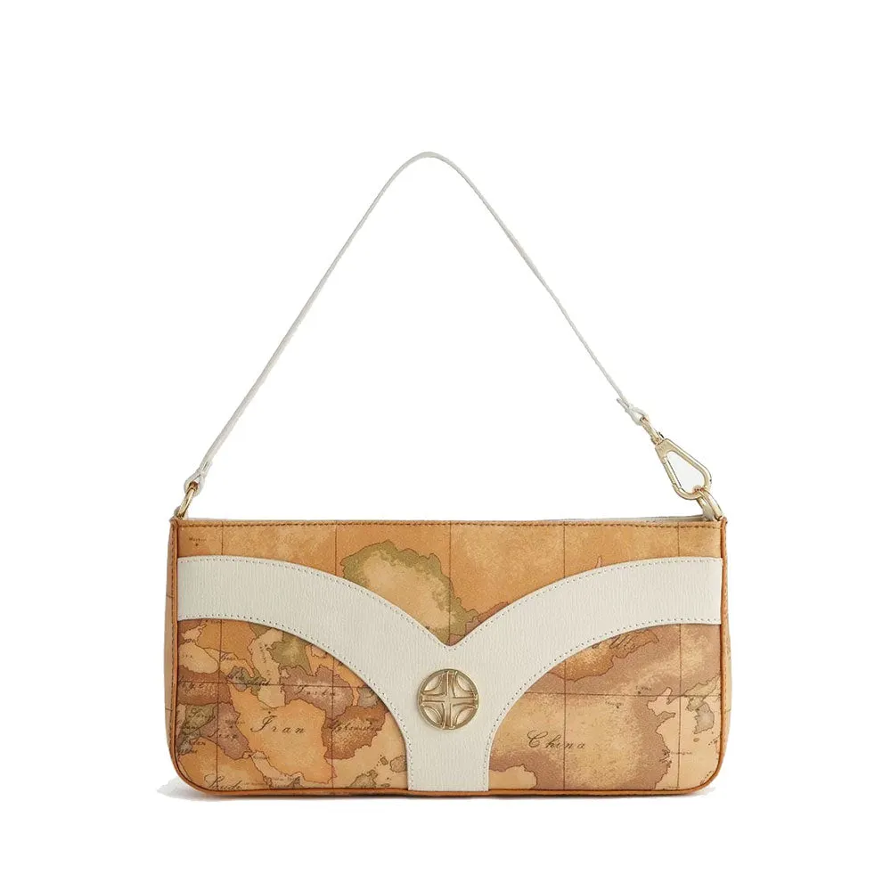 Pochette con Manichetto 1A Classe Alviero Martini linea Geo Sunrise Ring Geo Classic e Avorio PN10