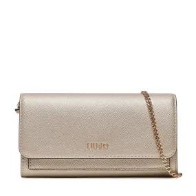 Pochette Donna con Tracolla LIU JO stampa Saffiano Light Gold