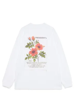 PRESIDENT’s T-Shirt L/S Red Flower P'S Off White