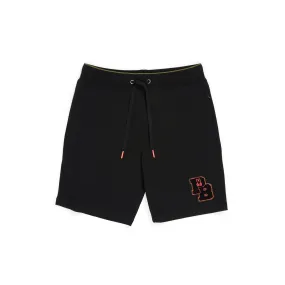 Psycho Bunny Mens Patchin Chenille Sweat Shorts - Black