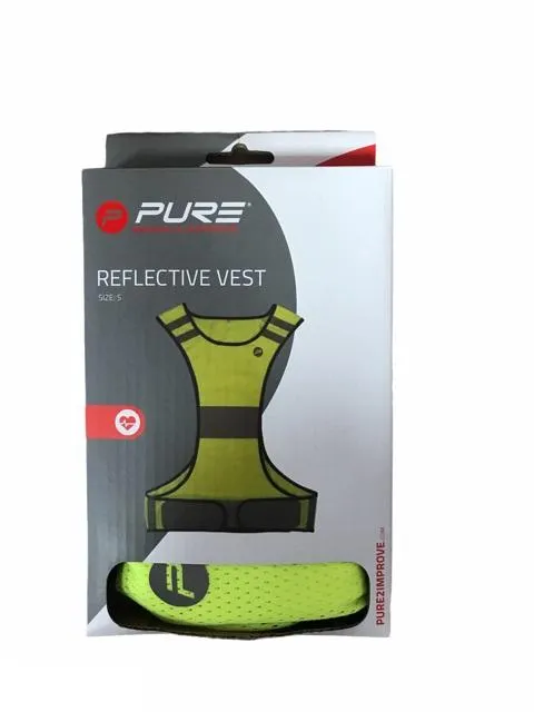 Pure 2Improve reflective bib for running Reflective Run Vest P2I320150 yellow