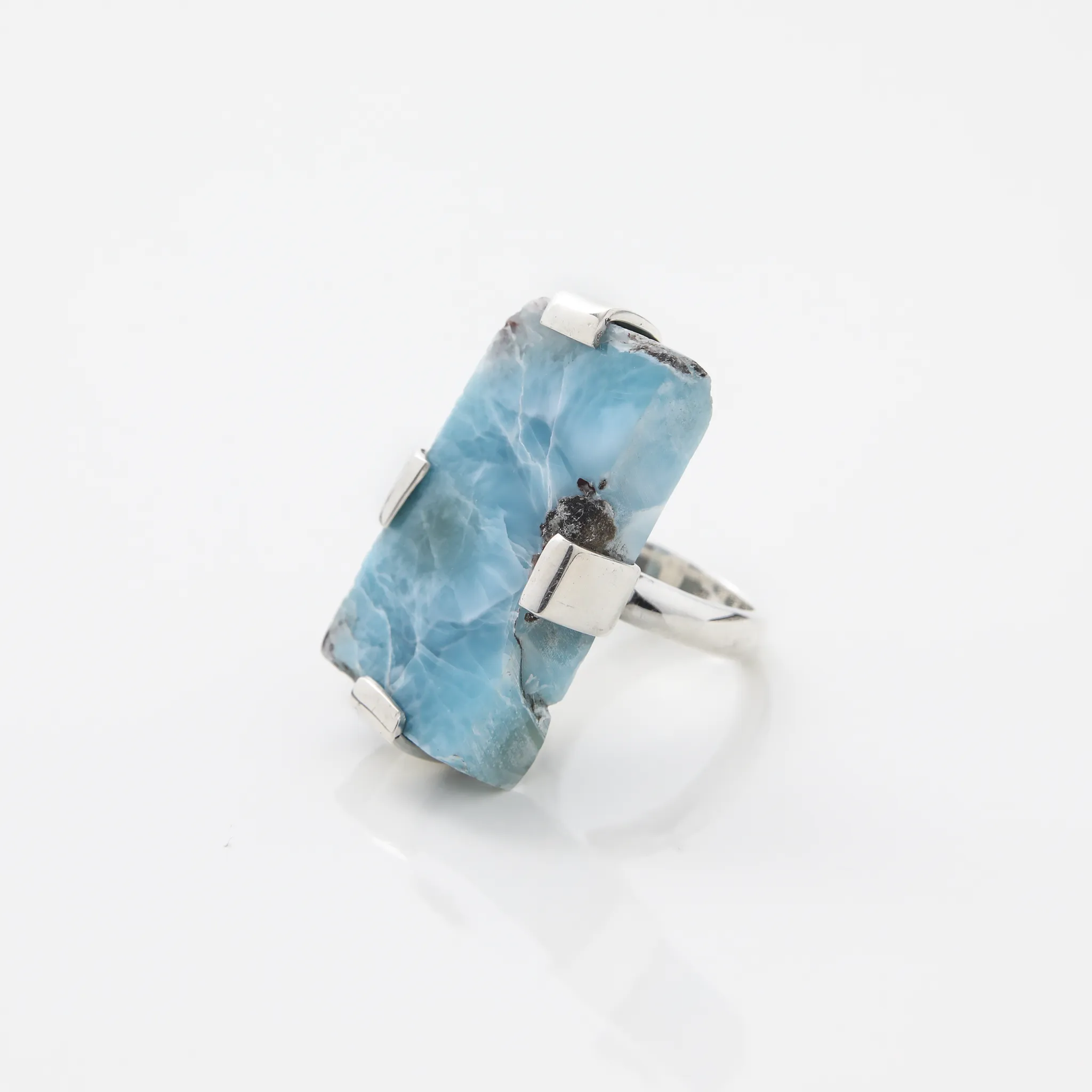 Raw Larimar Ring Shopia