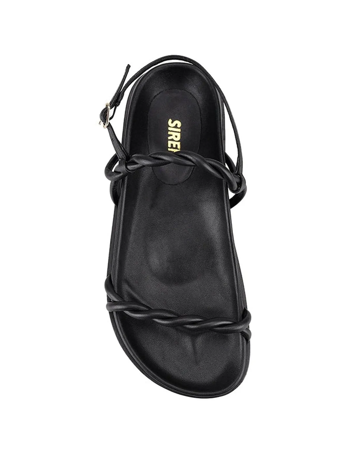 Rebekha Footbed Sandals - Black Leather