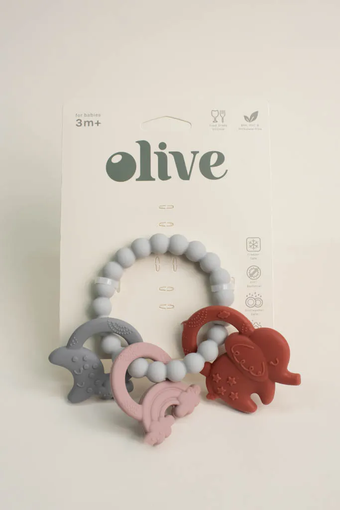 Red Elephant Teething Ring