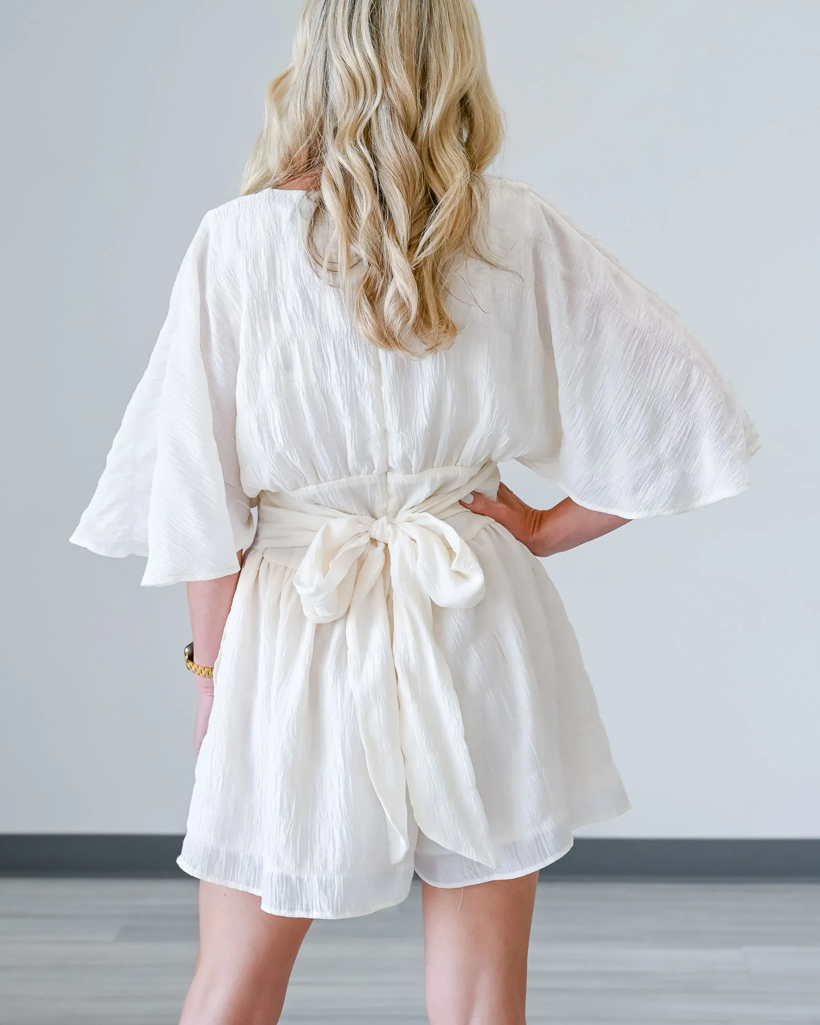 S-3X Bridal Vibes Textured Romper