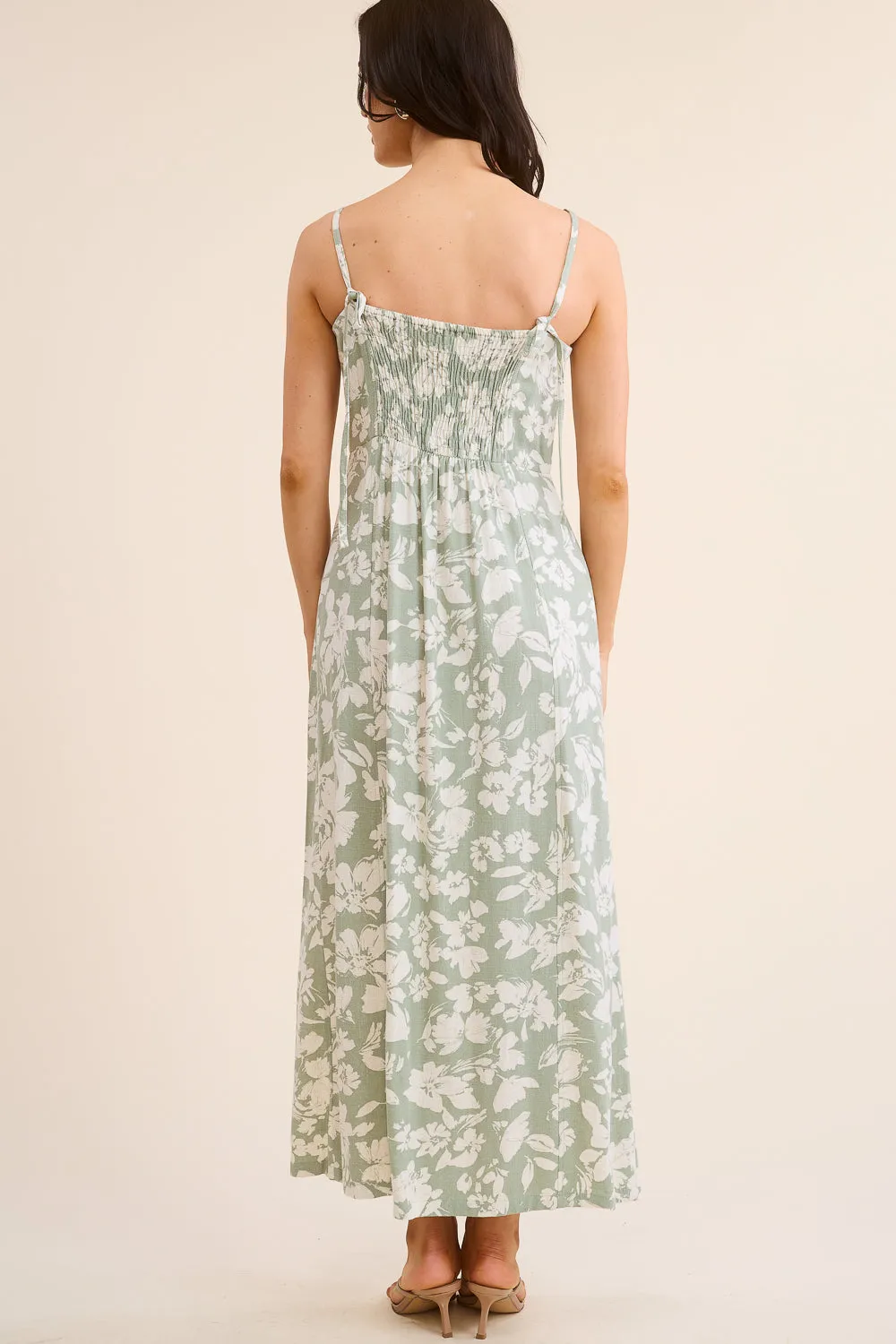 Sage Floral Maxi Dress