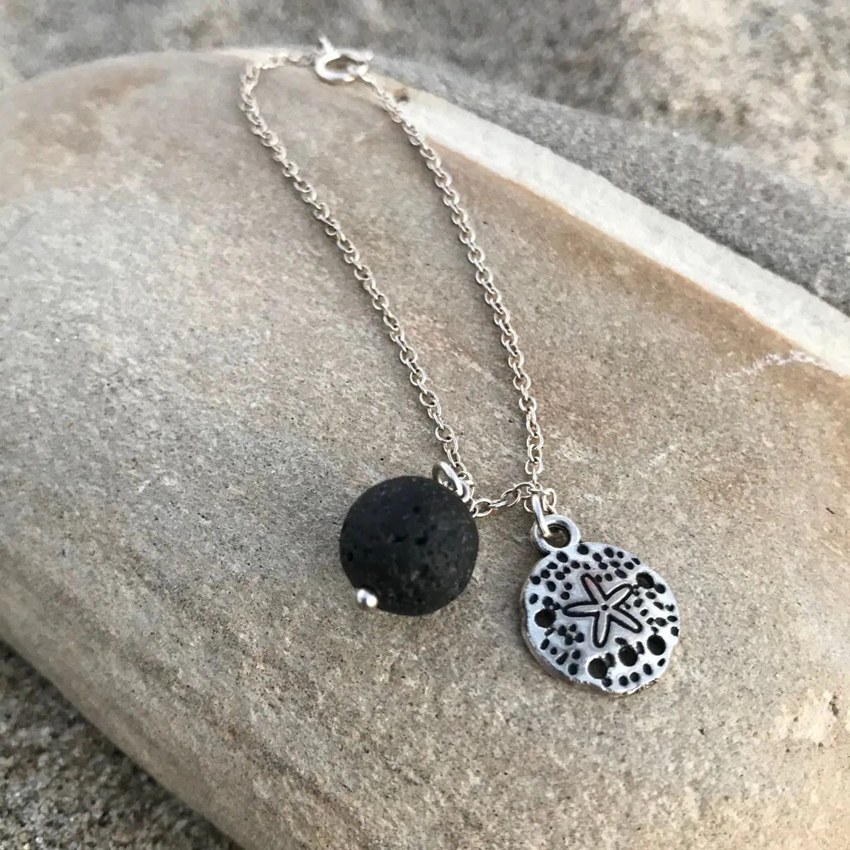 Sand Dollar Beach Charm Bracelet