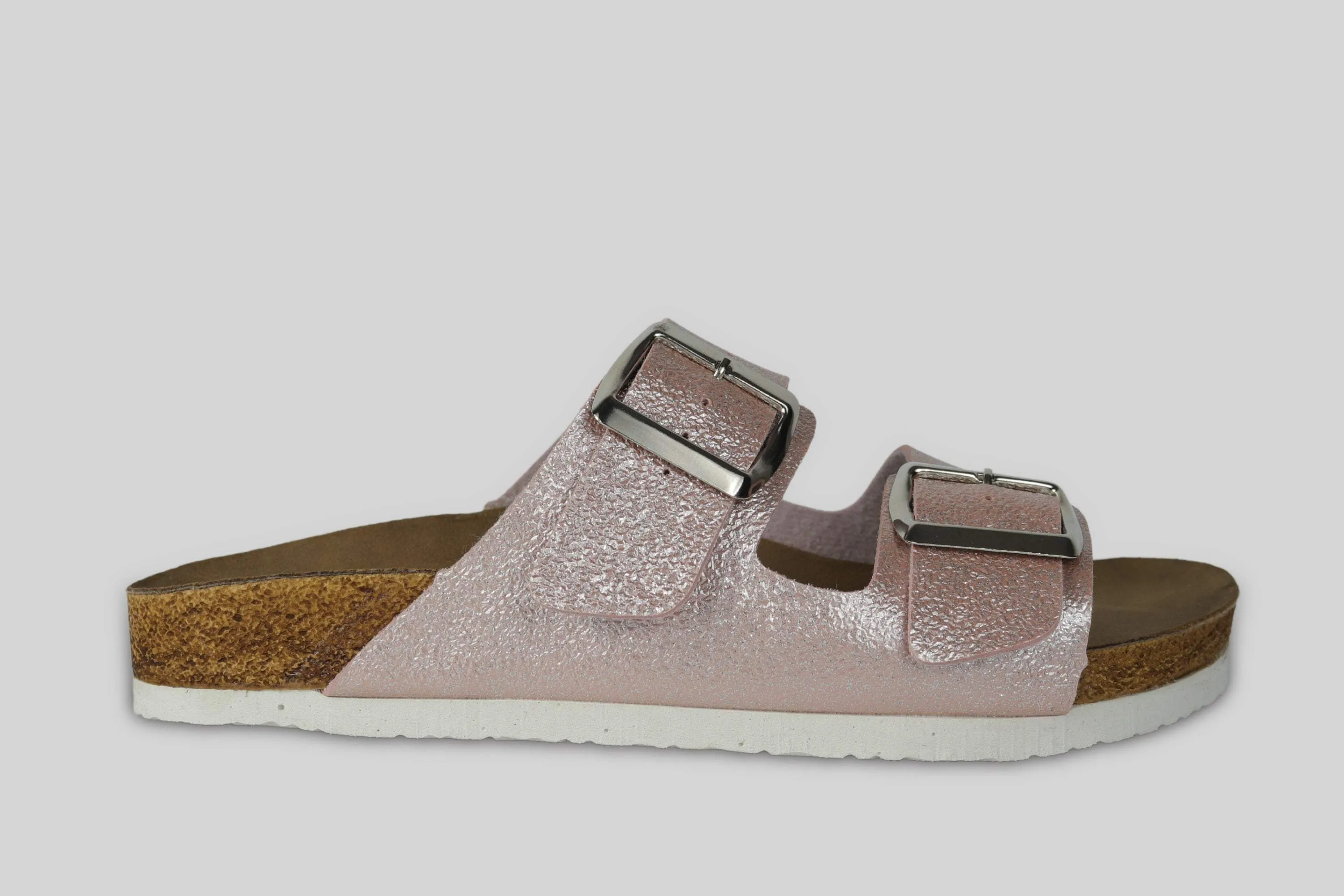 Sandalias Correa Brillo Rosado