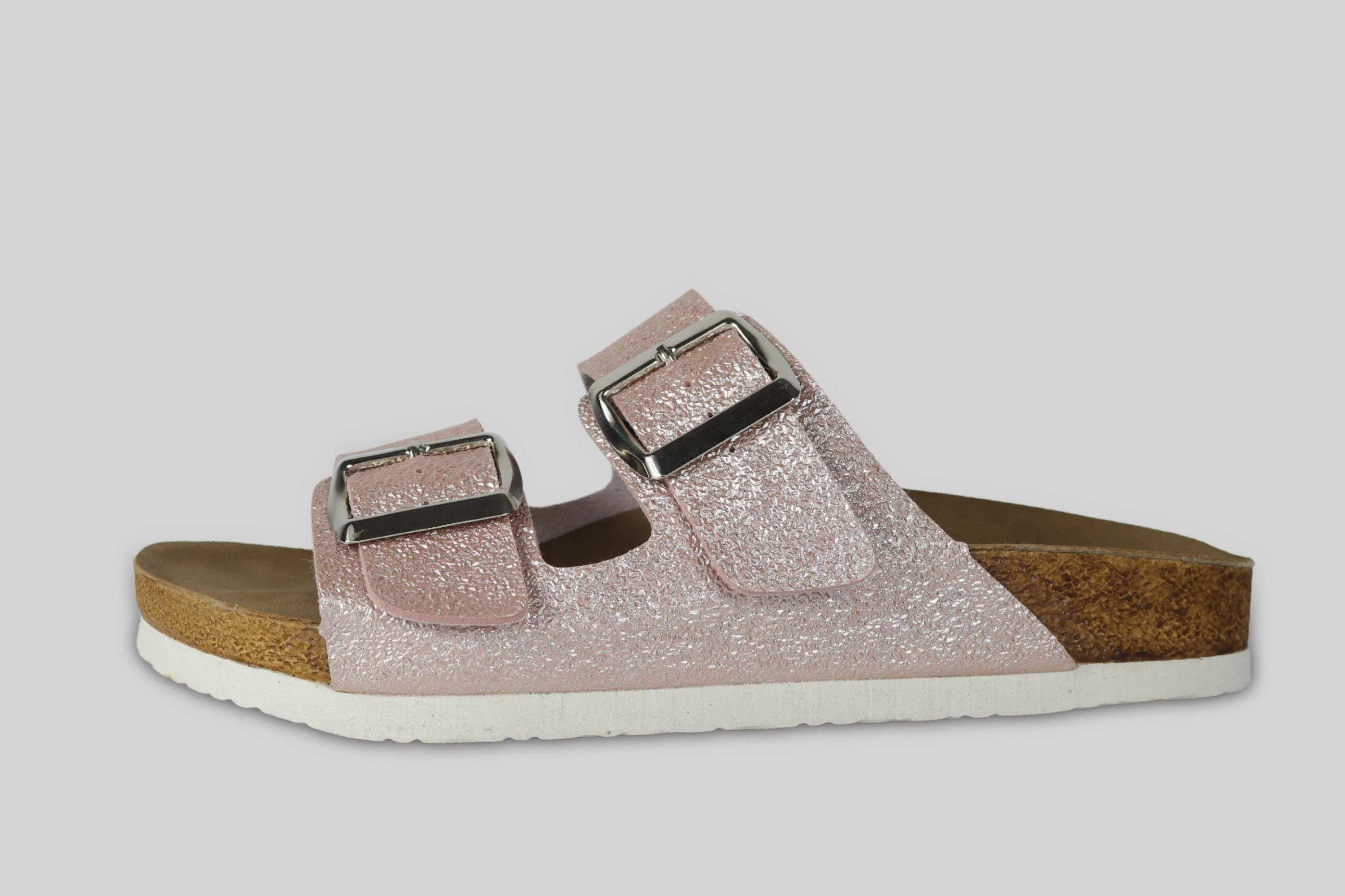 Sandalias Correa Brillo Rosado