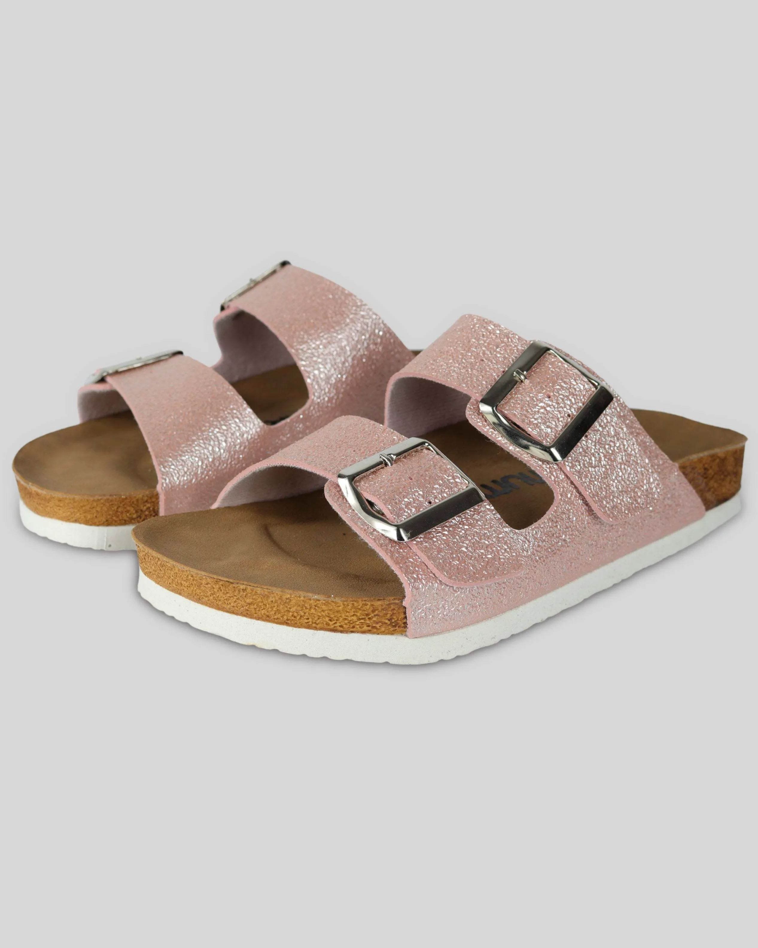 Sandalias Correa Brillo Rosado