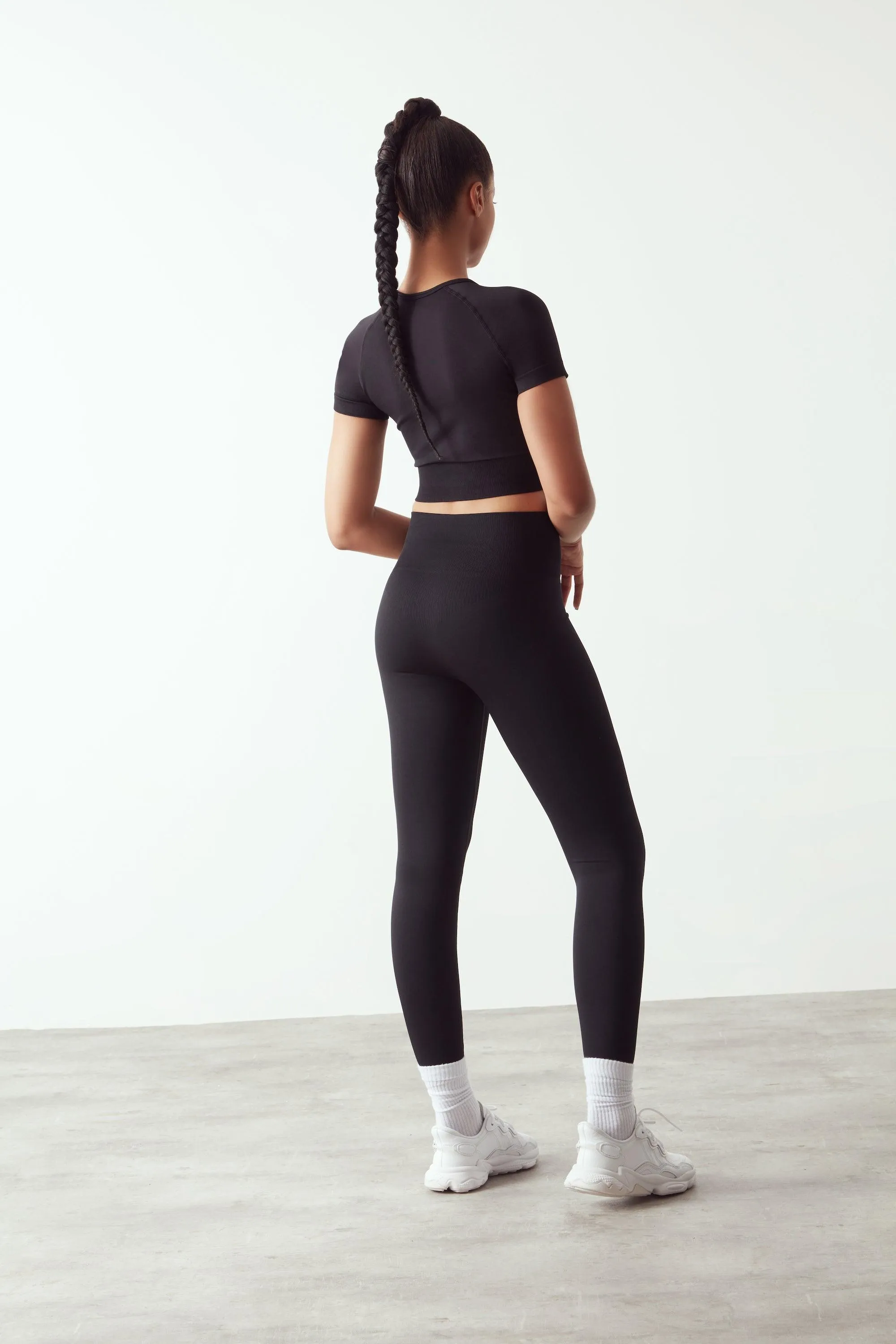 Seamless Crop Top  Black