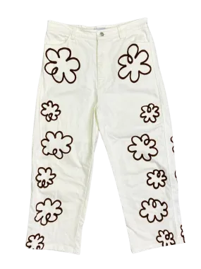 Size 12 - Suku Cream Relaxed Hand Drawn Pants