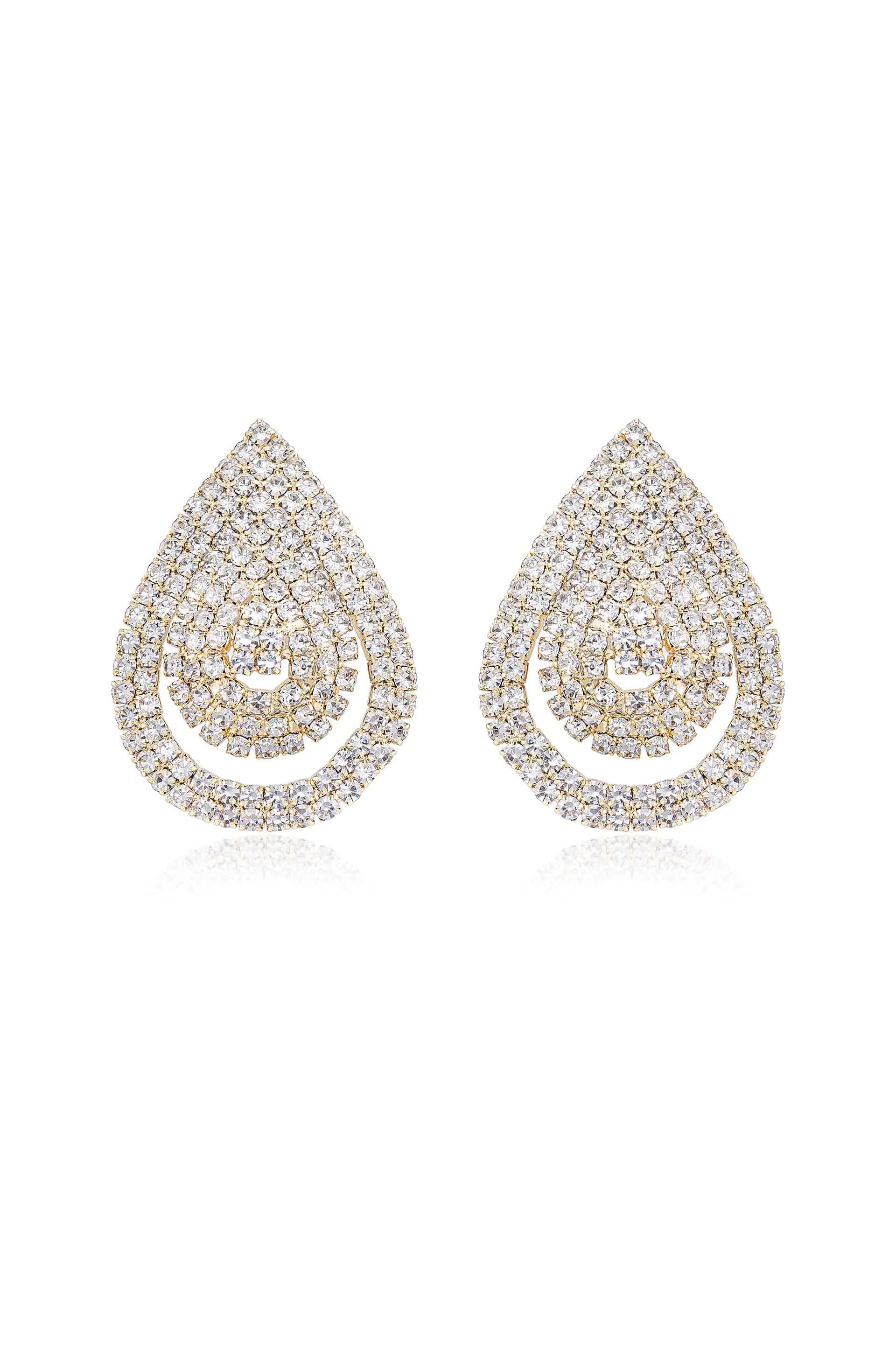 Sparkle Teardrop Stud Earrings