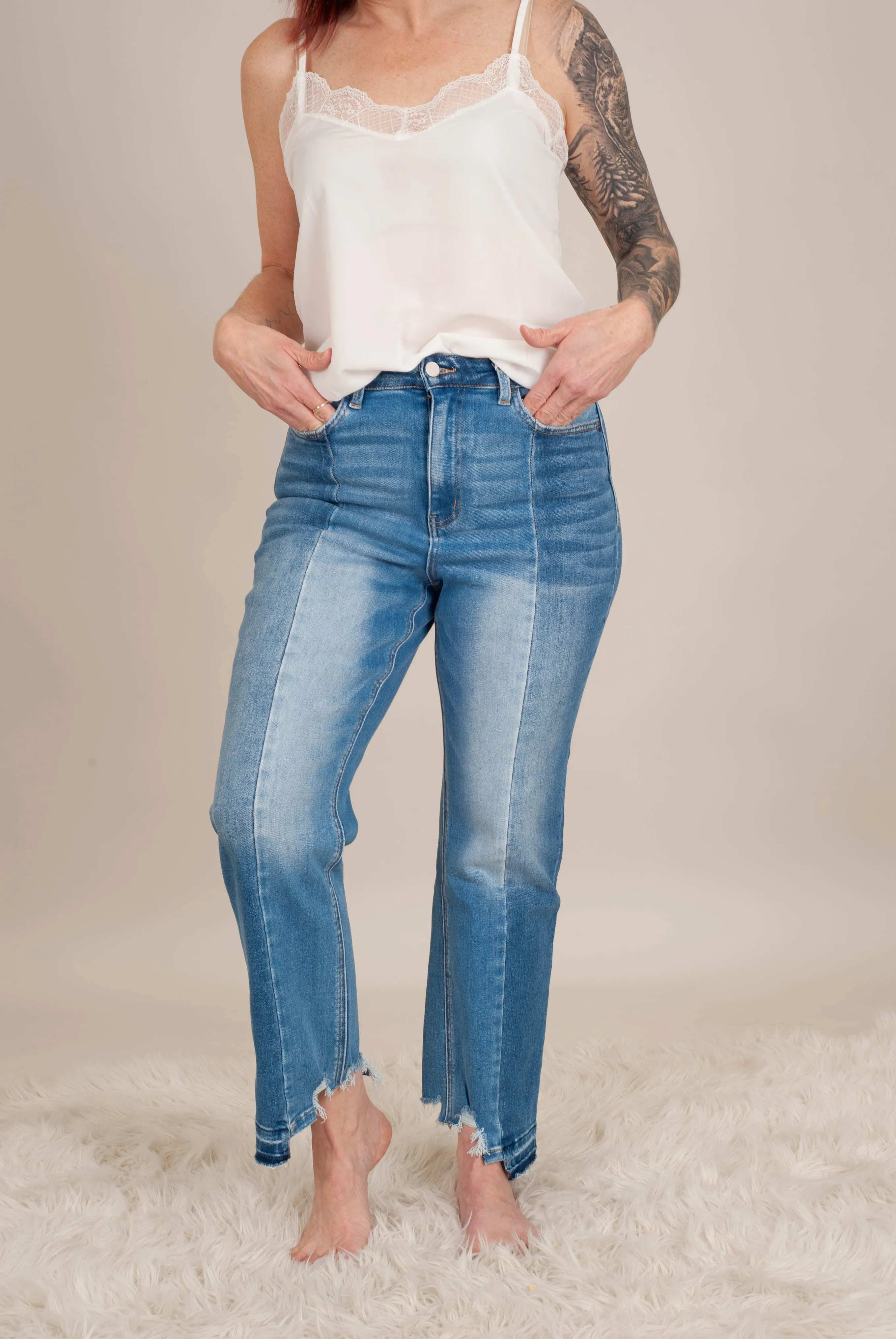 Spring Line High Rise Crop Jean